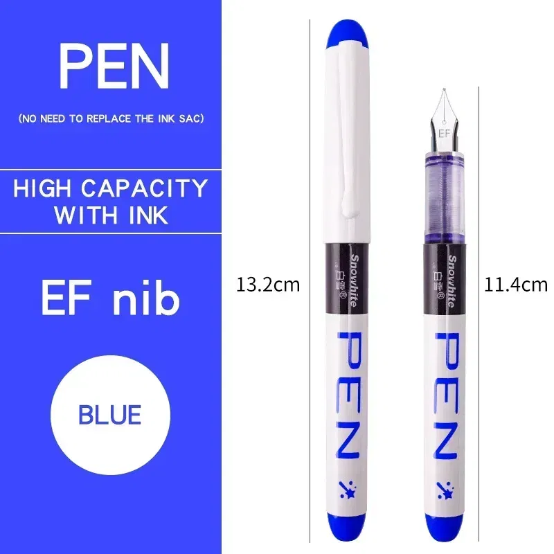 Color: black - 0.5mm F /0.38mm EF Extra Fine Nib Disposable  Classic Fountain Pens For Writing  For Student Office Painting & Creative Projects