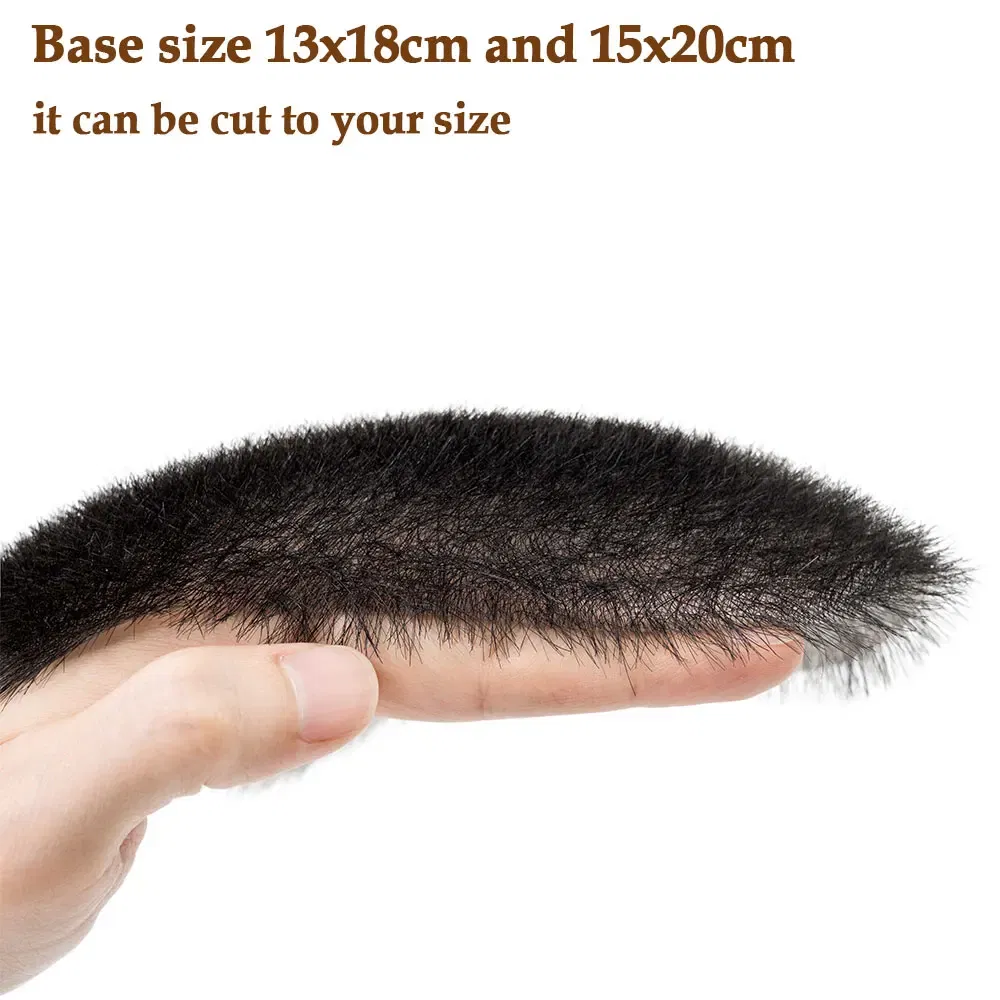 Human Hair Buzz Cut Toupee for Men Ultra Thin PU Black Topper Transparent Biological Scalp Prosthesis Toupee