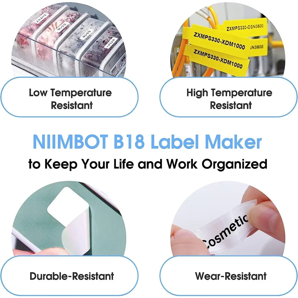 color: black - NIIMBOT B18 Printer label,Tapes for Thermal Transfer Label Printer/Color label ,  for a long time without fading,14x30mm series.