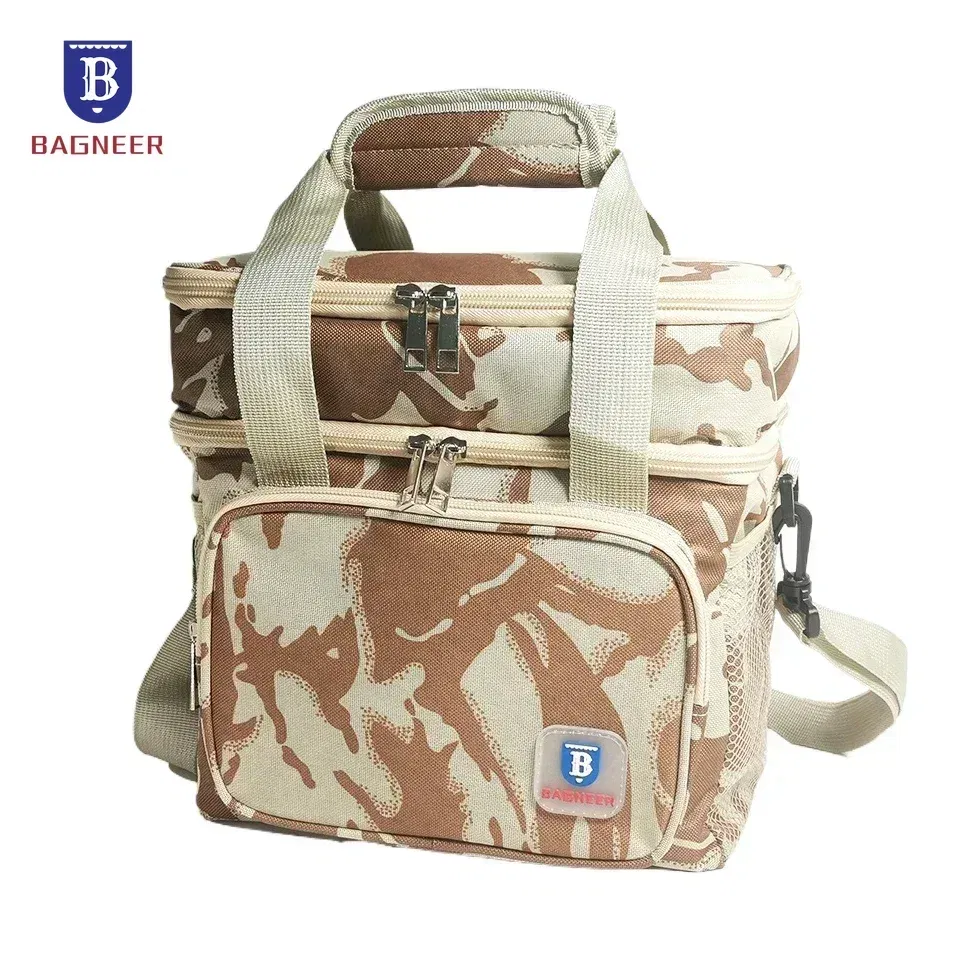 Color: Blue - BAGNEER Thermal Lunch Bag Camping Picnic Food Cooler Bags Insulated Case Waterproof Office School Lunchbag Shoulder Cooling Box