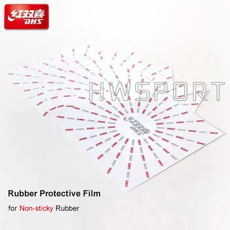Color: Creamy White - DHS Table Tennis Rubber Protector Film 2 Pcs for Non-sticky Sticky Rubber Ping Pong Accessories