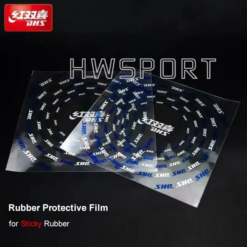 Color: Creamy White - DHS Table Tennis Rubber Protector Film 2 Pcs for Non-sticky Sticky Rubber Ping Pong Accessories