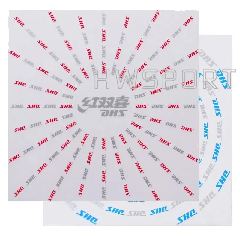 Color: Creamy White - DHS Table Tennis Rubber Protector Film 2 Pcs for Non-sticky Sticky Rubber Ping Pong Accessories