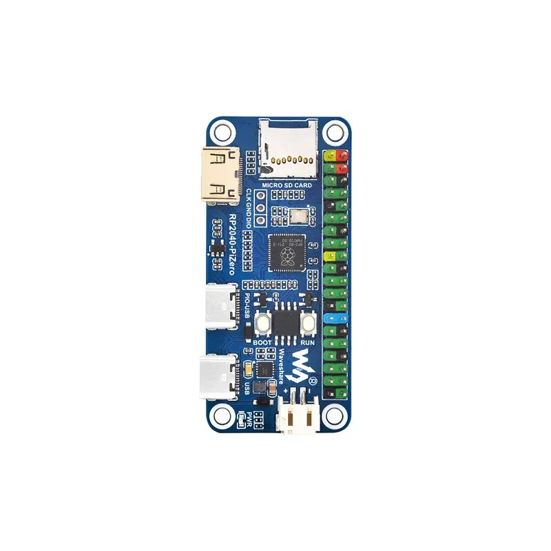 Color: Red - Waveshare RP2350-PiZero RP2040-PiZero Raspberry Pi Pico 2 RP2350B RP2350-PiZero Development Board PSRAM DVI For HDMI