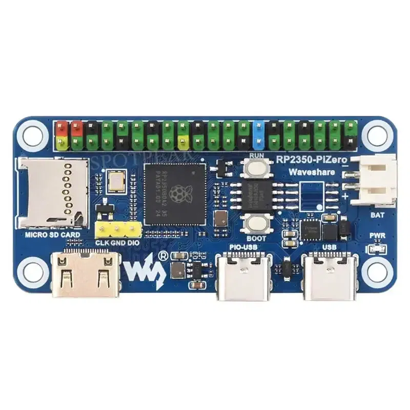Color: Red - Waveshare RP2350-PiZero RP2040-PiZero Raspberry Pi Pico 2 RP2350B RP2350-PiZero Development Board PSRAM DVI For HDMI