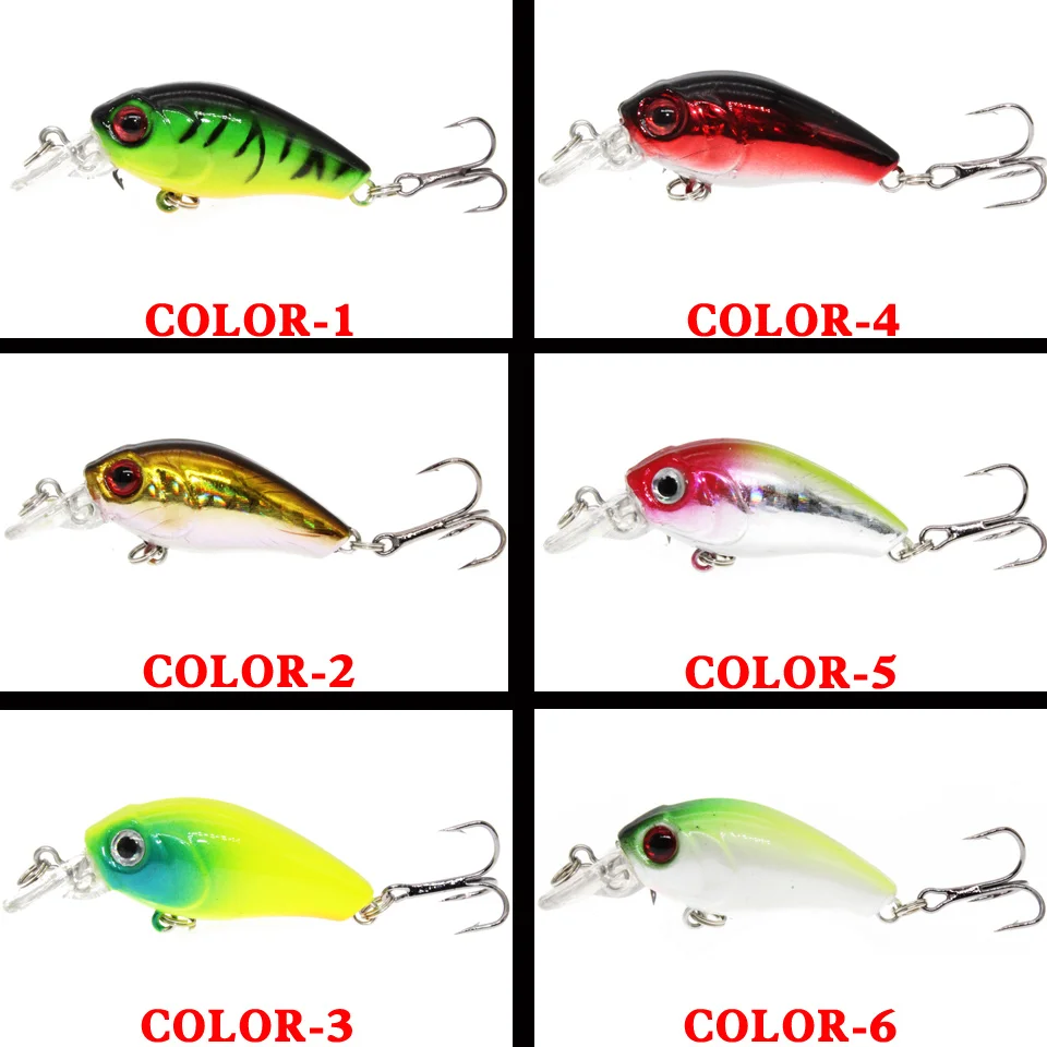 Color: Red - 1PCS Wobblers Quality Crankbait Simulation Fishing Lure 4.5cm 3.8g Jerkbait Floating Hard Bait Bass Carp Pesca Fishing Tackle