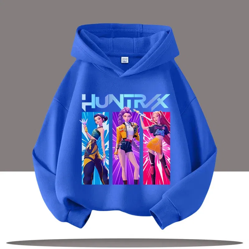 Color: Gold, Kid Size: 6 - Y2K KPop Demon Hunters Hoodies Teenage Girls Boys Rumi KPop Demon Hunters Hoody Autumn Casual Long Sleeve Children's Clothing