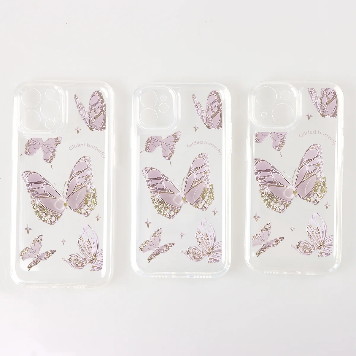 Color: Clear, Material: Nylon - Simple Space Transparent Anti-fall Phone Case For iPhone 15 11 14 13 12 Pro Max Plus Silicone Protect Flower Butterfly Cover