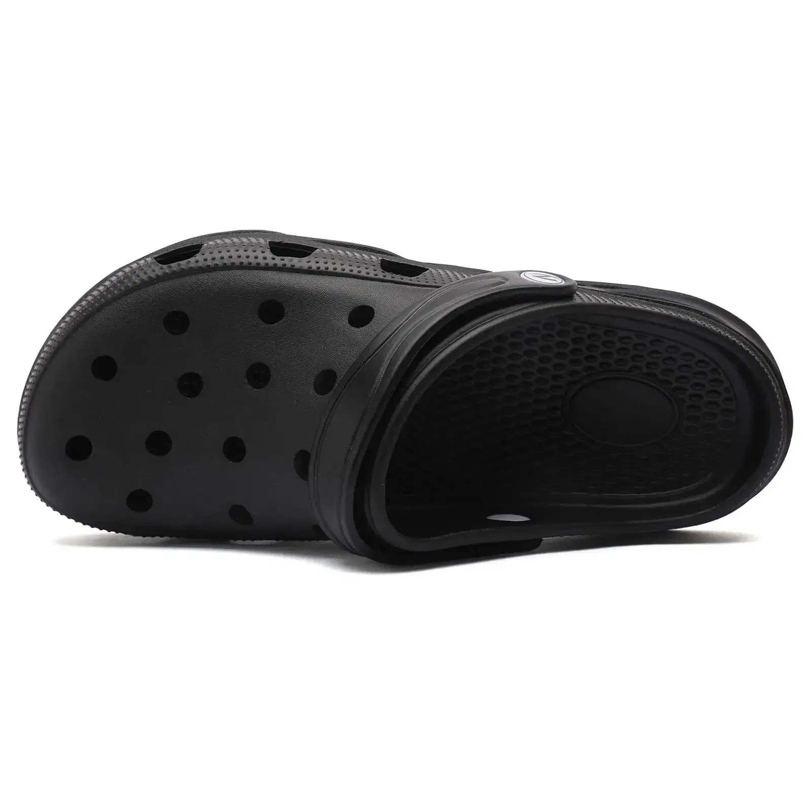 Shoe Size: 46, Color: Black - HOBIBEAR Unisex Garden Clogs Shoes Slippers Sandals for Men and Women