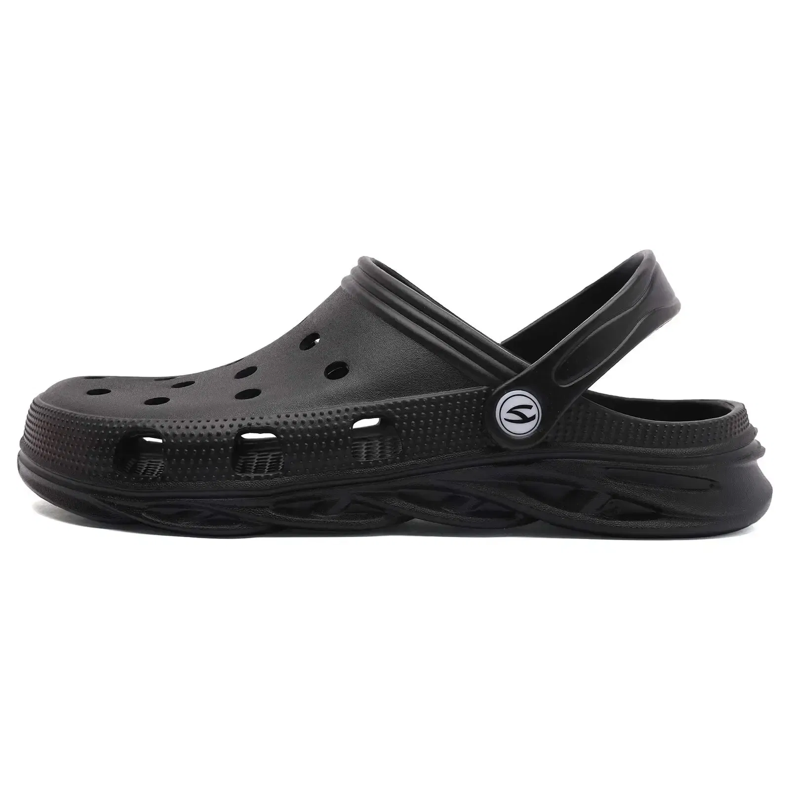 Shoe Size: 46, Color: Black - HOBIBEAR Unisex Garden Clogs Shoes Slippers Sandals for Men and Women