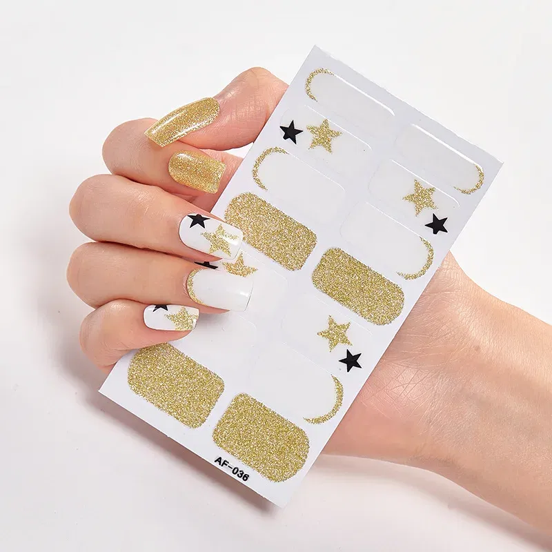 Color: Red - Designer Nail Decals Sticker For Nails Foil Nail Art Stickers 2020 Fashion Nail Minimalist Design Minimalist Design