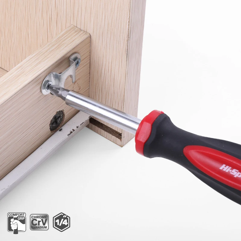 Color: Black - 1/4 (6.35mm) Ratchet Screwdriver Bit Holder Handle Multifunctional Magnetic Bit Driver for Slotted Hex Torx Phillips Bit