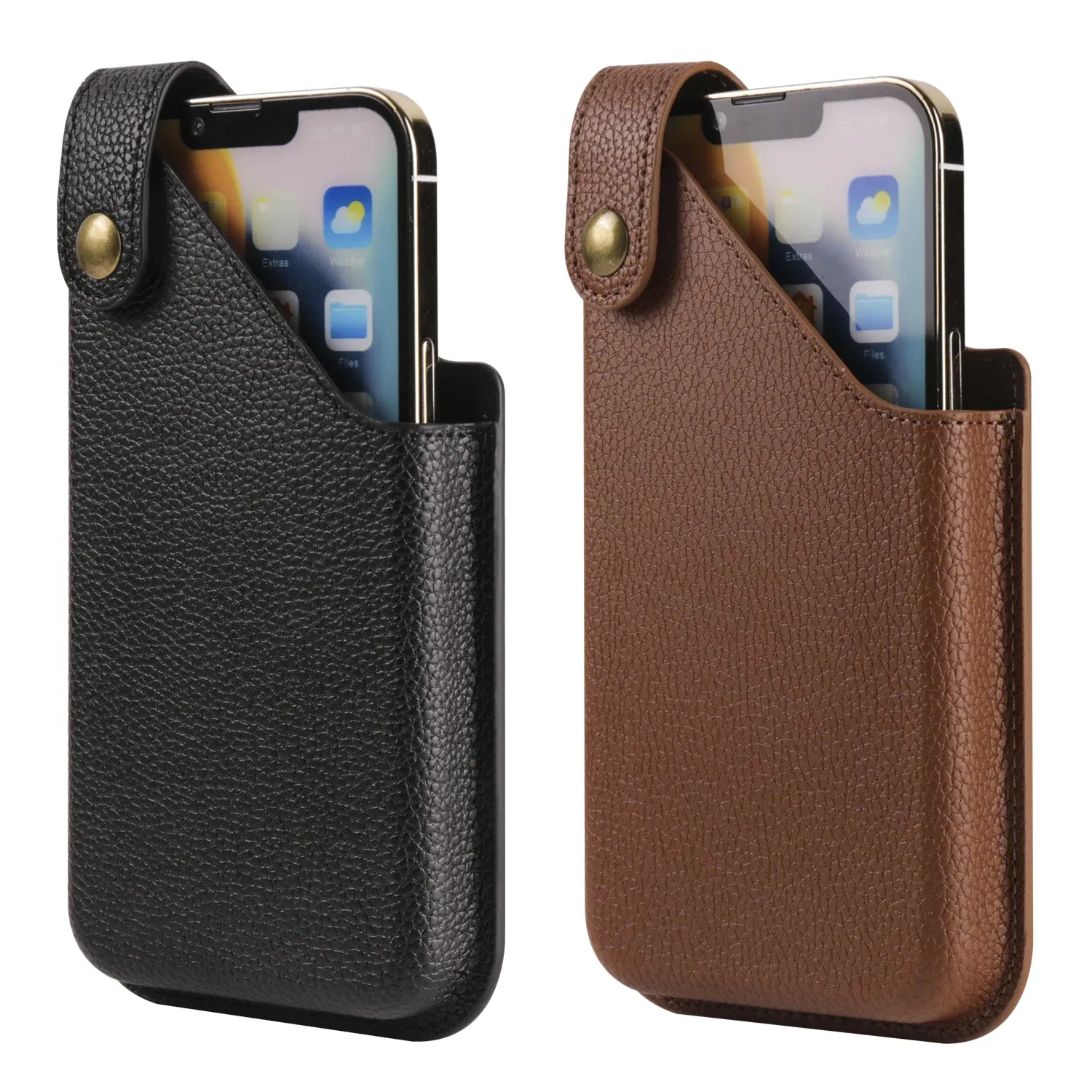Color: Black, Ships From: CHINA, Material: ABS - Cow Leather Mobile Phone Holster Pouch Belt Clip Case For iPhone 15 14 Pro Samsung Galaxy Xiaomi Redmi Note Men Waist Bag Holder