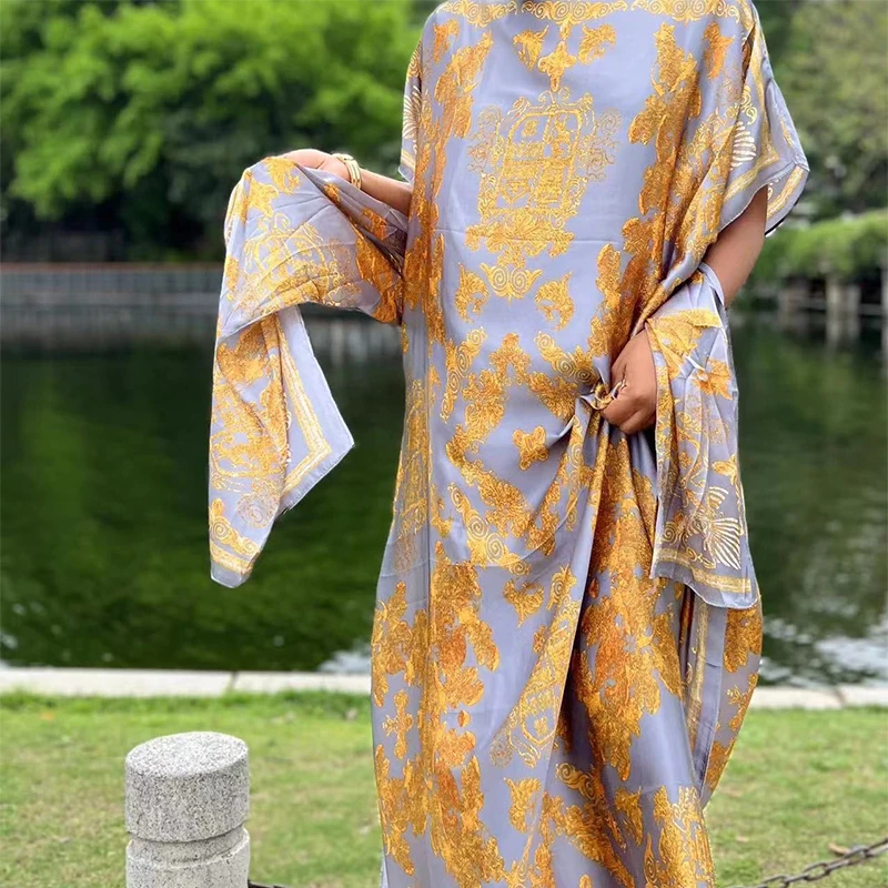 Color: Blue, Size: One Size, Ships From: CHINA - Middle Eastern Women And Clothing, Muslim Robe, Malay Indonesian Dress Printed Sleeveless Elegant Robe
