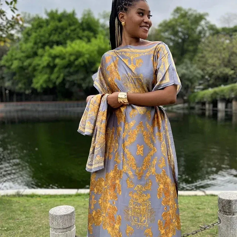 Color: Blue, Size: One Size, Ships From: CHINA - Middle Eastern Women And Clothing, Muslim Robe, Malay Indonesian Dress Printed Sleeveless Elegant Robe