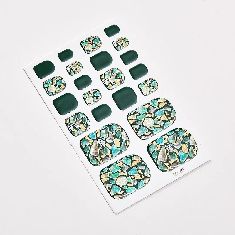 Color: Dark Navy - 22 Tips/Sheet Nail Sticker Album Nail Designs Manicure Nail Accesoires Nail Art Stickers Nail Wraps DIY Women Salon Loveliness