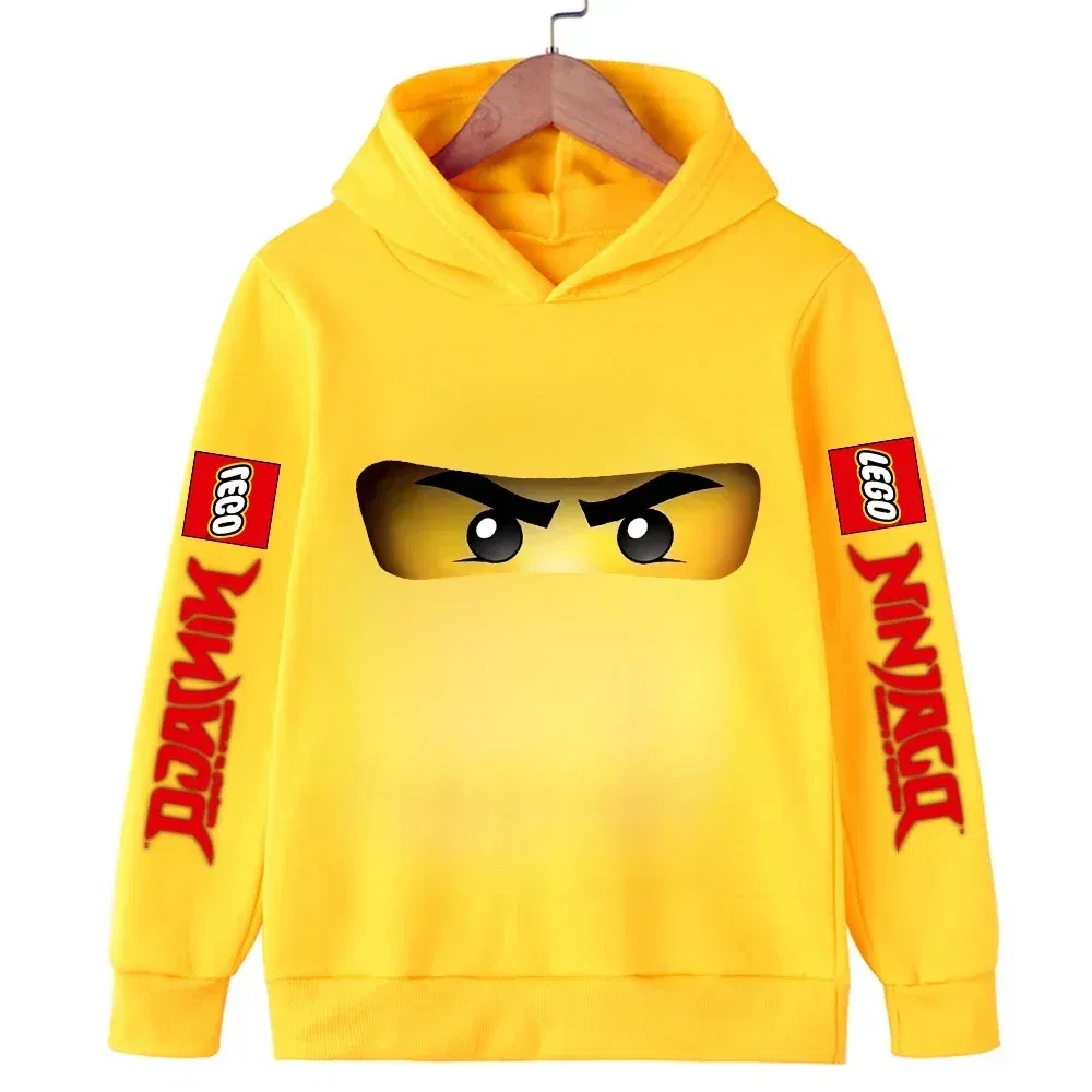 Color: army green, Kid Size: 24M - Lego Phantom Ninja Cartoon Children's Hooded Hoodies Casual Sports Sweatshirt 3-13 Year Old Boy Kid Baby Girls Clothes Pullover