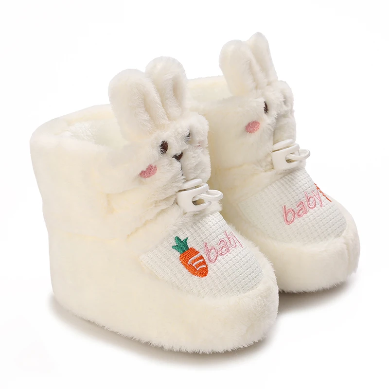 Color: GRAY, Baby Age: 13-18 Months - Winter New Cute Cartoon Baby Booties Boy Girl Boots Cotton Soft-Sole Non-Slip Warm Toddler First Walkers Infant Crib Shoes