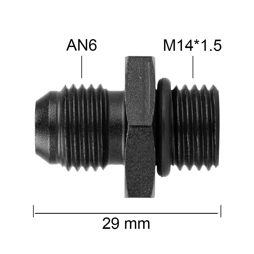 Color: Red - Universal Aluminum Alloy AN6 8 10 12 To AN To M16x1.5 M18x1.5 Metric Fuel Hose Adapter Pipe Thread Fitting CAR OIL COOLER SYSTEM