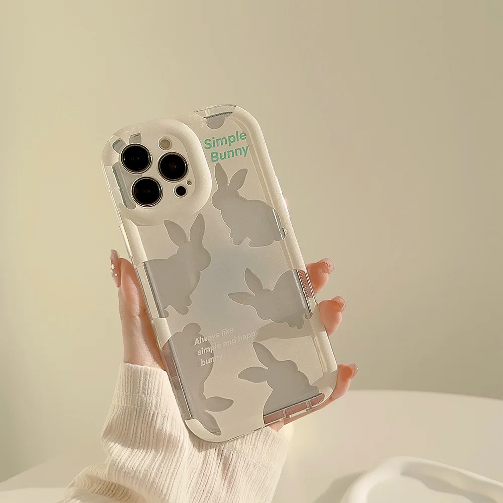 Color: Brown, Compatible-Phone Models: For Samsung Galaxy A51 4G - Cute Cartoon Bunny Print Phone Case for Samsung Galaxy 24 23 22 21 20 Plus Ultra FE A73 A72 A71 A52 A51 A32 Note 20 Airbag Funda
