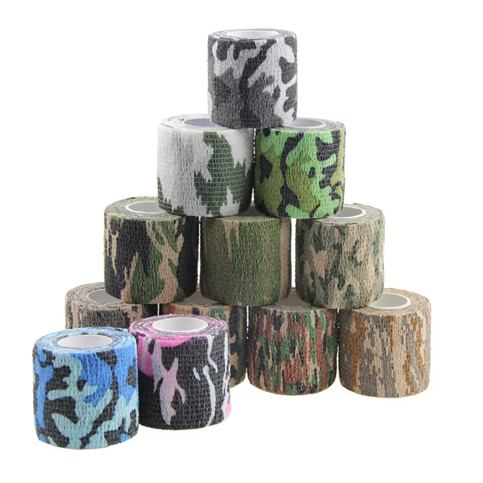 Color: ROSY - 1pc Disposable Self-adhesive Flex Elastic Bandage Tape For Tattoo Handle Grip Tube Wrap Elbow Sport Stick Accessories 5*450cm