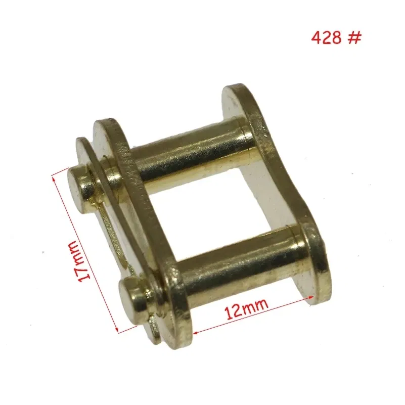 Color: Gold - 25h t8f 420 428 530 chain link master pocket dirt pit atv quad go kart and motorcycle gas scooter