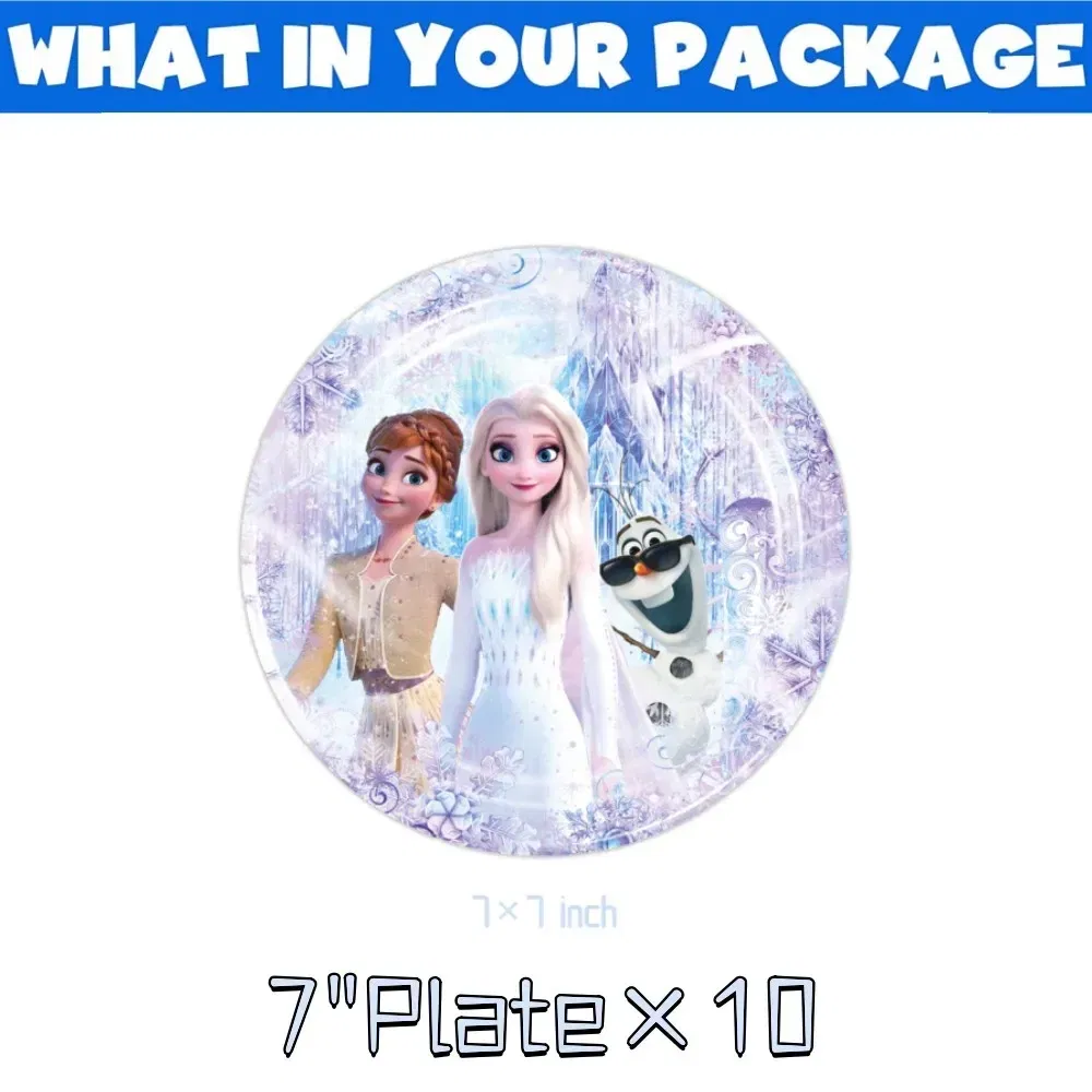 Color: Blue, Ships From: CHINA - New Frozen Elsa Anna Party Decorations Snow Queen Theme Tableware Balloon Set Baby Shower Kids Girls Birthday Party Supplies