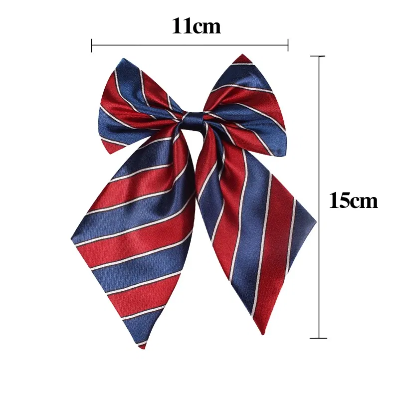 Color: SKY BLUE - Striped Ladies Bowtie Classic Shirts Bow Tie For Women Business Wedding Bowknot Plaid Bow Ties Butterfly Girls Suits Bowties