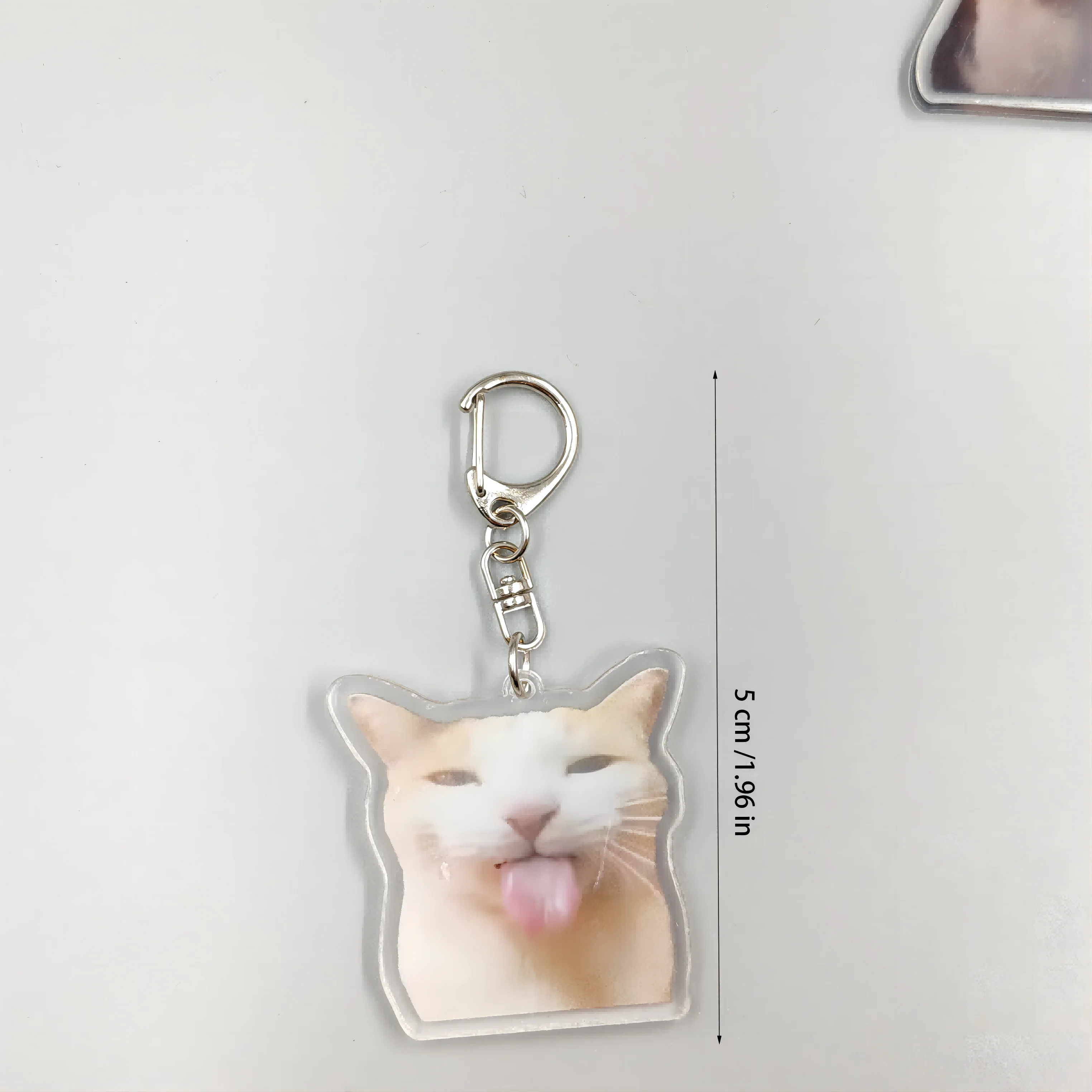 Color: Pink, Size: 6 cm - Viral Video Memes Series Of Keychains -huh Cat Confused Shocked Cat,cat Crunching, Also Known As crunchy Cat, cat Crunching, c