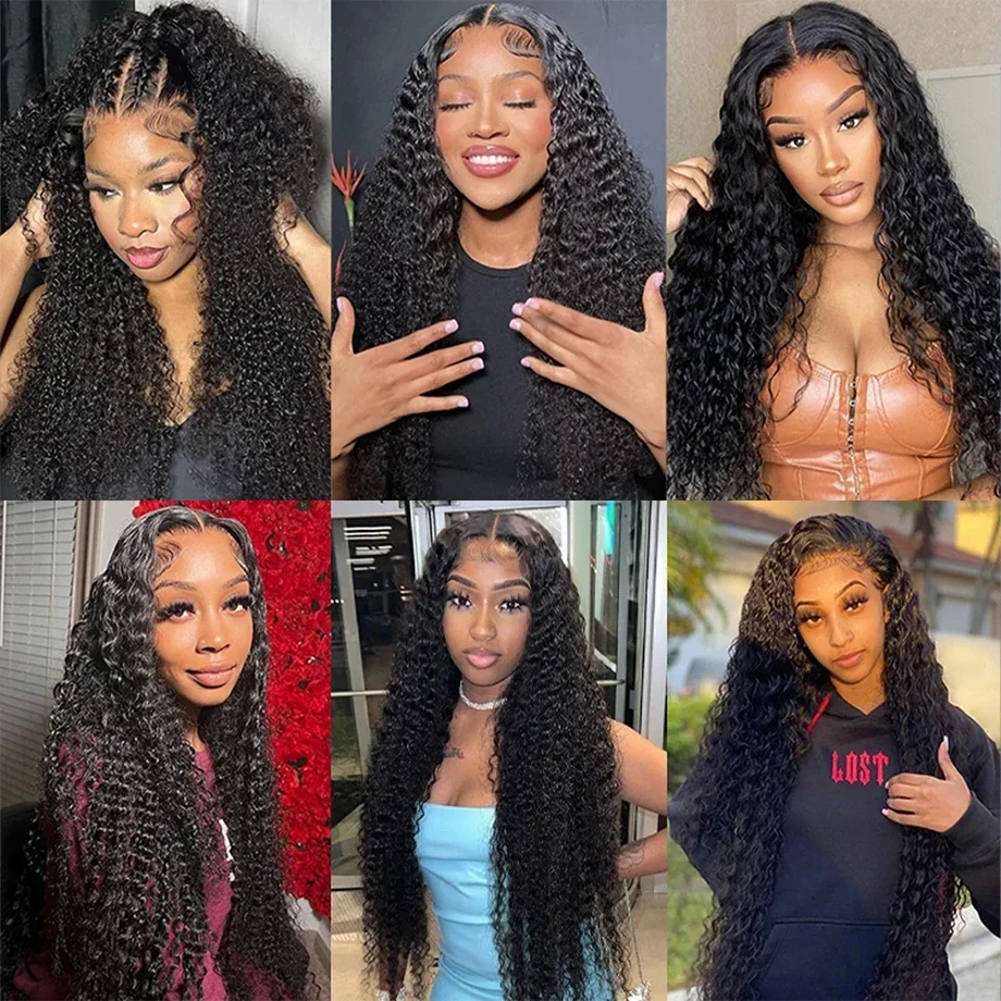Hair Color: #6, Density: 170%, Ships From: CHINA, Stretched Length: 36inches - Glueless Wig Human Hair Ready To Wear Curly Wigs Human Hair Lace Frontal Wig Glueless Wig 100% Human Hair 5x5 Closure Wig