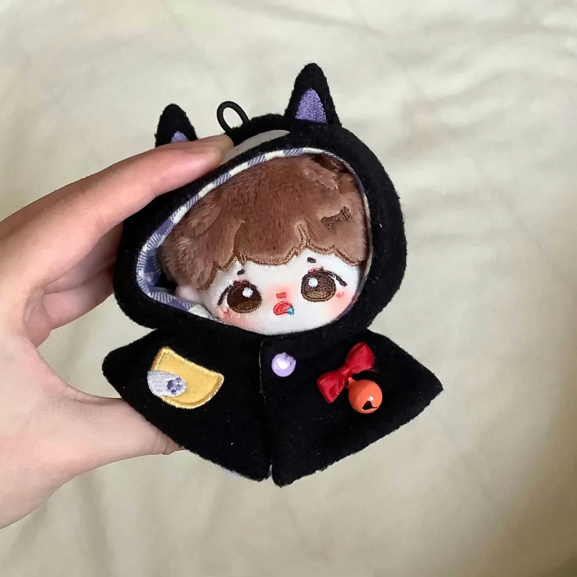 Color: Multicolor, Size: S - 10cm doll clothes animal doll clothes  small animal cloak line puppy cotton doll with cute clothing kpop hat cloak