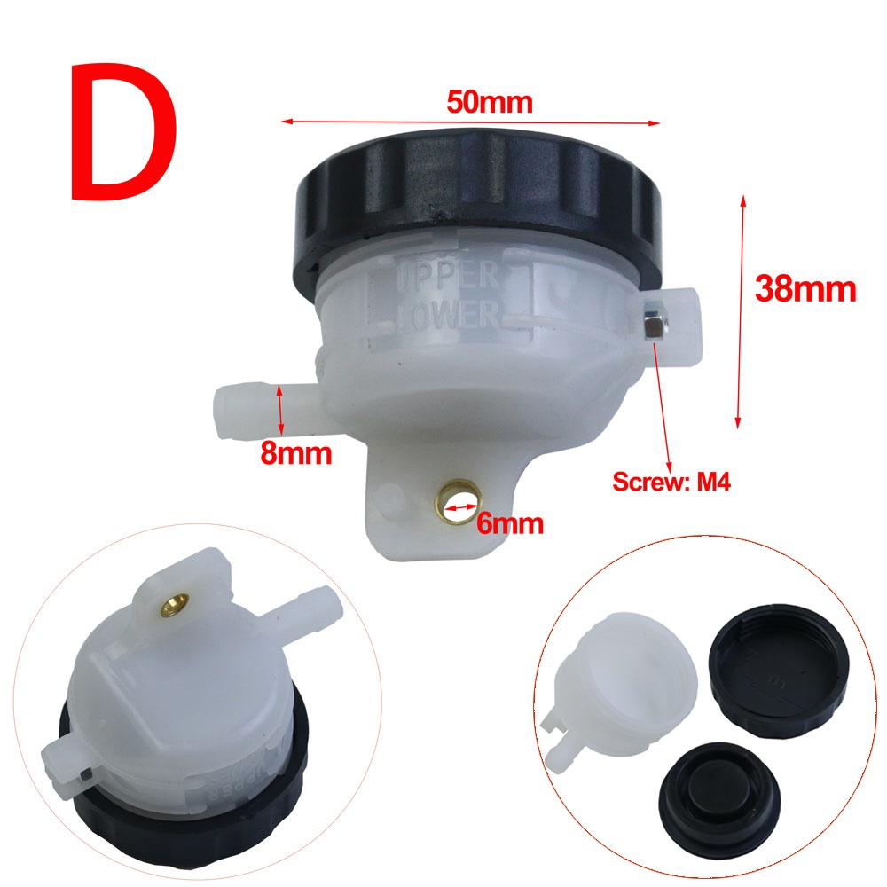 Color: Yellow - Universal Motorcycle Lever Brake Oil Tank Foot Brake Master Cylinder Oil Cup Fluid Bottle Reservoir Dirt Bike Scooter Pitbike