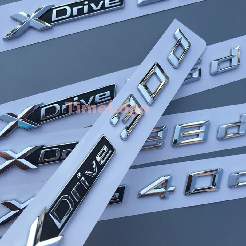 Color: army green, Style: Style34 - 1PC XDrive 18d 20d 28d 30d 35d 40d 48d 50d for X1 X3 X4 X5 X6 X7 Car Fender Emblem Badge Trunk Sticker