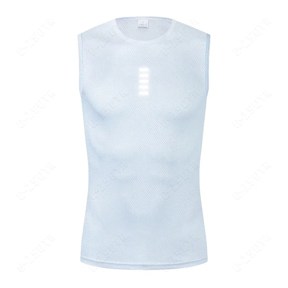 Color: Green, Size: L - Reflective Cycling Base Layers White Cycling Undershirt Quick Dry Vest Sport Underwear Tight Vest High Elastici Vest Bike Jersey
