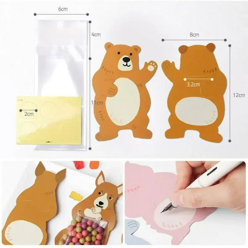 Color: Olive, Gift Box Size: Other - 10pcs/lot Animal Cute Gift Bags Candy Bags Baby Shower Birthday Party Cookie Bags Bear Candy Box Greeting Cards Popular Rabbit