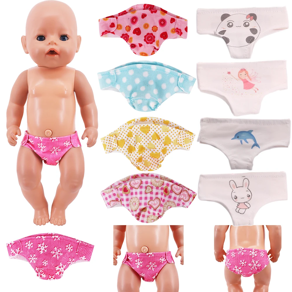 Color: Red - Reborn Doll Panties,Cute Pattern Underwear Panties Accessories Fits 43Cm Newborn Baby Doll,18 Inch American Girl Doll,Girl Gifts