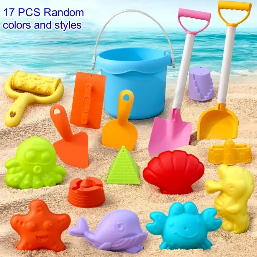 Color: Yellow - Children's Beach Toy Set, ATV, Sand Digging and Water Toy, Beach Bucket, Hourglass, Shovel, Beach Sand Play Tool Random Colors