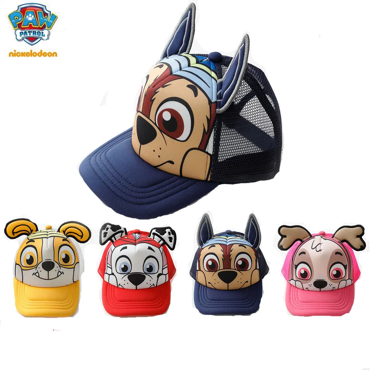 Color: Red - Genuine Paw Patrol Cartoon Child Baseball Cap Hip Hop Mesh Sun Protection Sun Hat Boys Girls Caps Snap back Hats Sports Hat