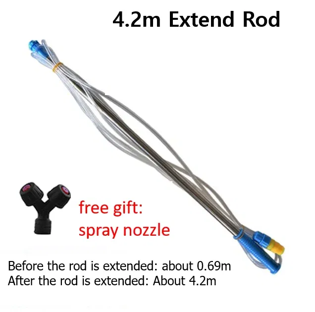 Color: WHITE, Ships From: CHINA - Retractable 2.6/3.6/4.2m Spraying Rod for Pesticide Sprayer / Outdoor Agricultural Farming Garden Tools Watering