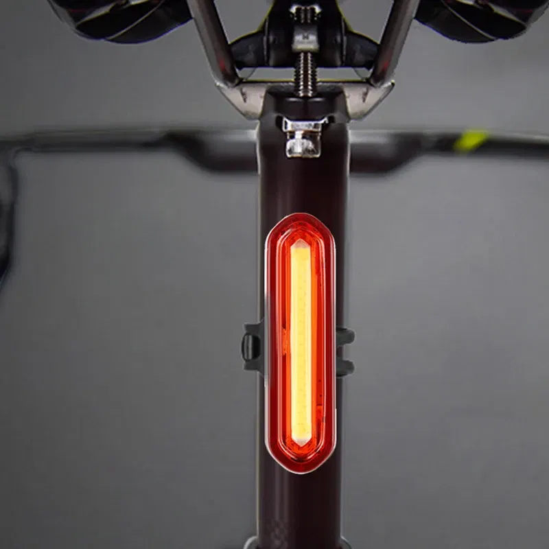 Color: Burgundy - Cycling Tail Light Outdoor Highlight USB Charging Mountain Led Warning  Bike Lights Tail Lamp Rear Light Bicycle Accessories