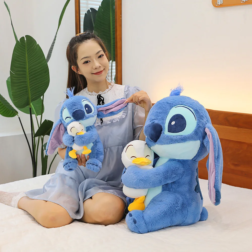 Color: Orange - Lilo&Stitch Cute Cartoon Dolls Toys Kawaii Anime Soft Stuffed Dolls Pillow Appease Toys Birthday Gift For Boys Girls