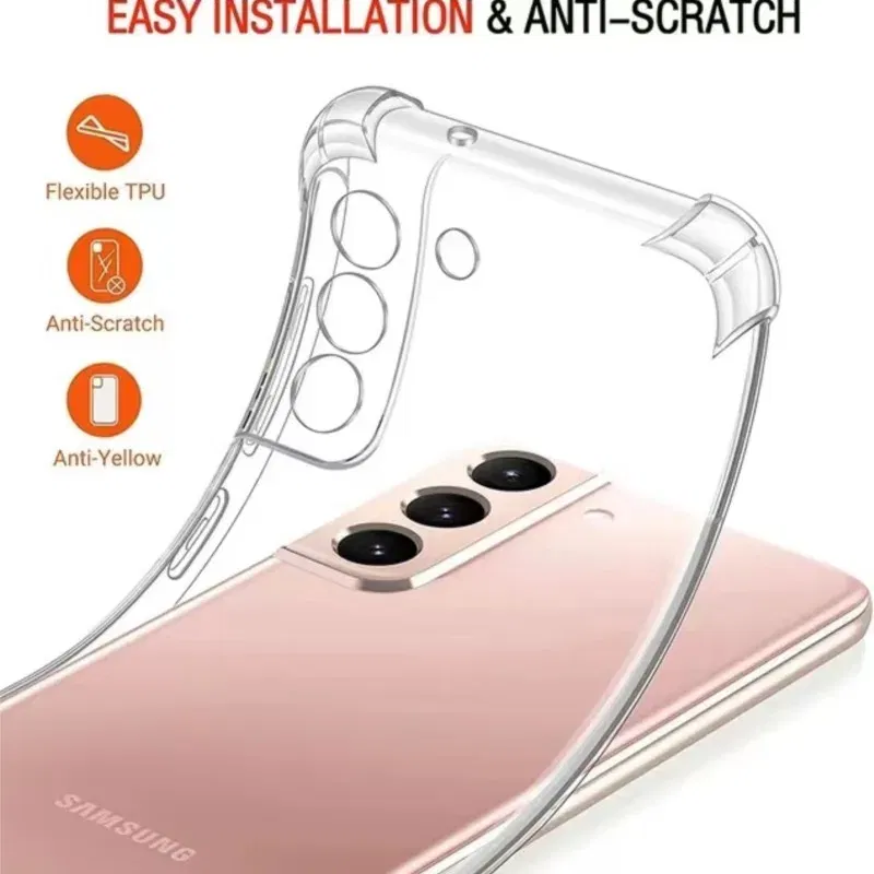 Color: GRAY - Clear Shockproof Case for Samsung Galaxy A16 A36 A25 A35 A55 A15 A54 A34 A14 A24 A05S A73 A53 A33 A23 A13 4G 5G Back Cover