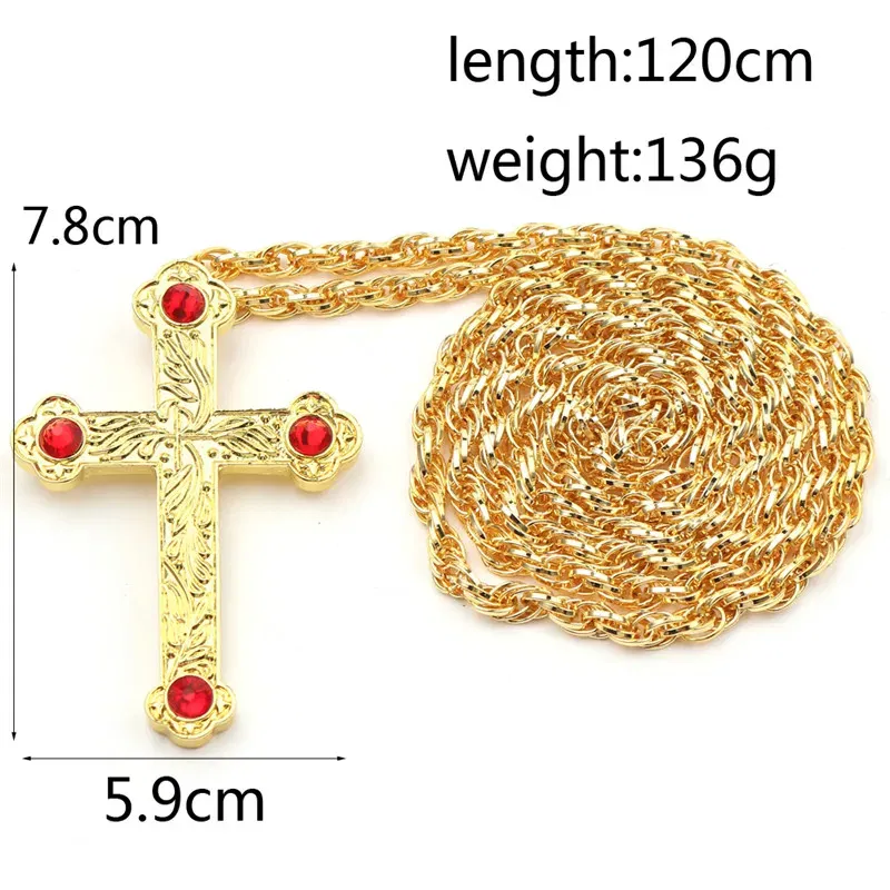 Color: Navy, Cross Size: Other - Christian Prayer Jewelry Talisman Pendant Necklace Russian Slavic Charm Orthodox Eastern Church Cross Necklaces Men Women