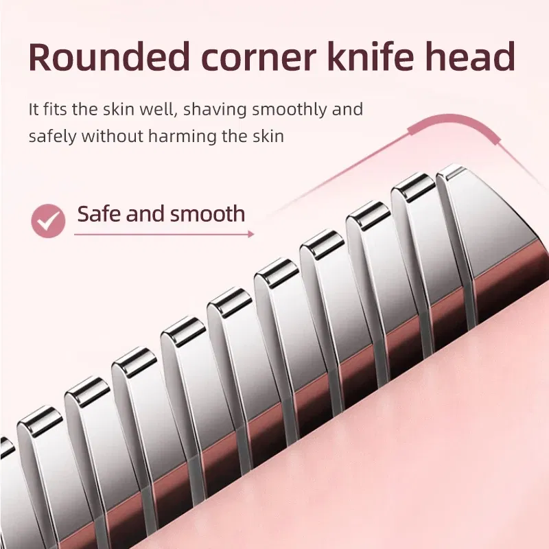 Color: Red - Double Head Electric Epilator Women Rechargeable Painless Hair Remover Shaver for Body Private Areas Bikini Gentle Trimming