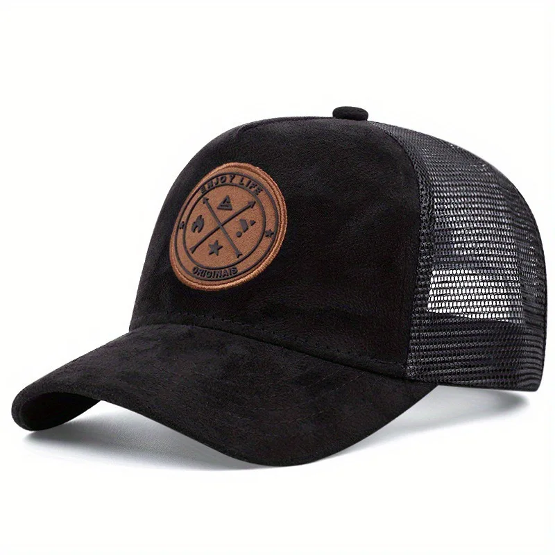 Color: Camouflage, Size: Adjustable - Hot Sale Unisex Cap ENJOY LIFE Letter Patch Baseball Caps Men Women Trucker Hat