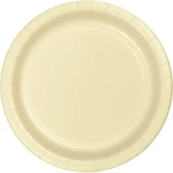 Ivory Lunch Plates Paper 18cm - Pack of 24