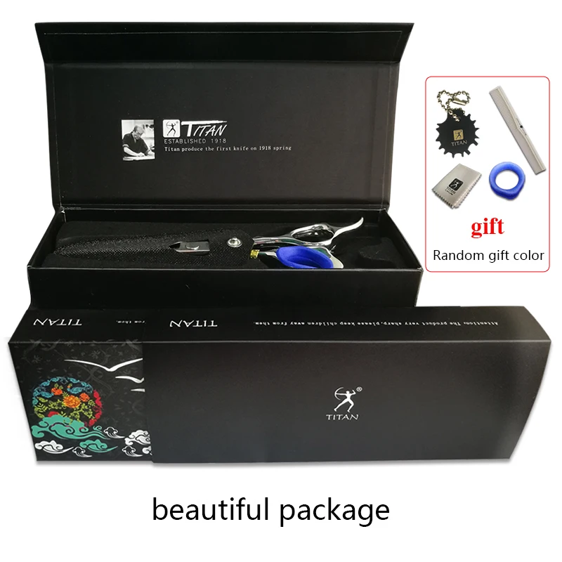 Color: Green - Titan Hairdressing Scissors 6 Inch Hair Scissors Professional Barber Scissors Cutting Thinning Styling Tool Hairdressing Shear