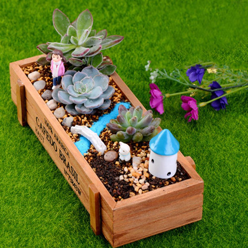 Color: Army Green, Ships From: United States - HOT SALES！！！New Arrival Wood Planter Box Garden Yard Rectangle Flower Succulent Container Plant Pot Wholesale Dropshipping