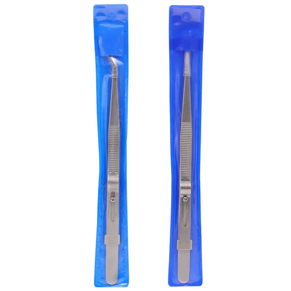 Color: Rose Gold - Jewelry Stainless Steel Tweezers Professional Adjustable Slide lock Antistatic Tweezers For Diy Diamond Gem Repair Tools