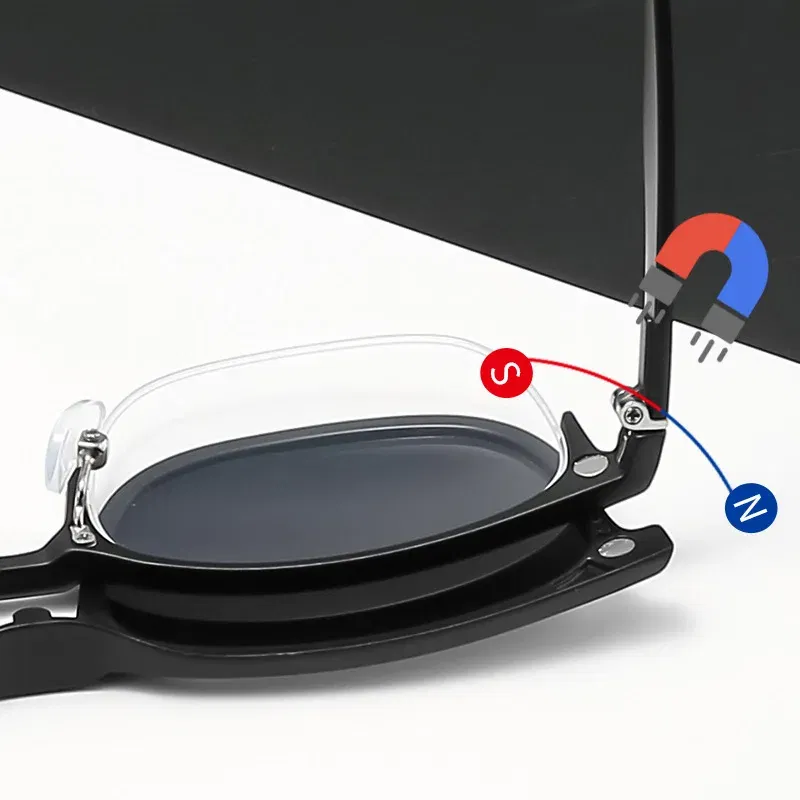 Lenses Color: Clear, Ships From: CHINA, Frame Color: WHITE - 6 In 1 Magnetic Clip Sunglasses And Prescription Glasses Frame Men Women Polarized or Night Vision Lenses PC or TR90 Frame 2333